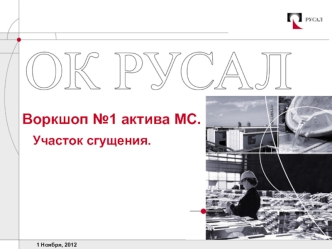 Воркшоп №1 актива МС. Участок сгущения