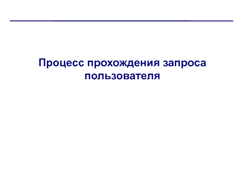 Процесса прохождение. Процесс прохождения запроса пользователя.