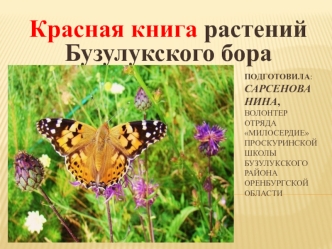 Красная книга растений Бузулукского бора