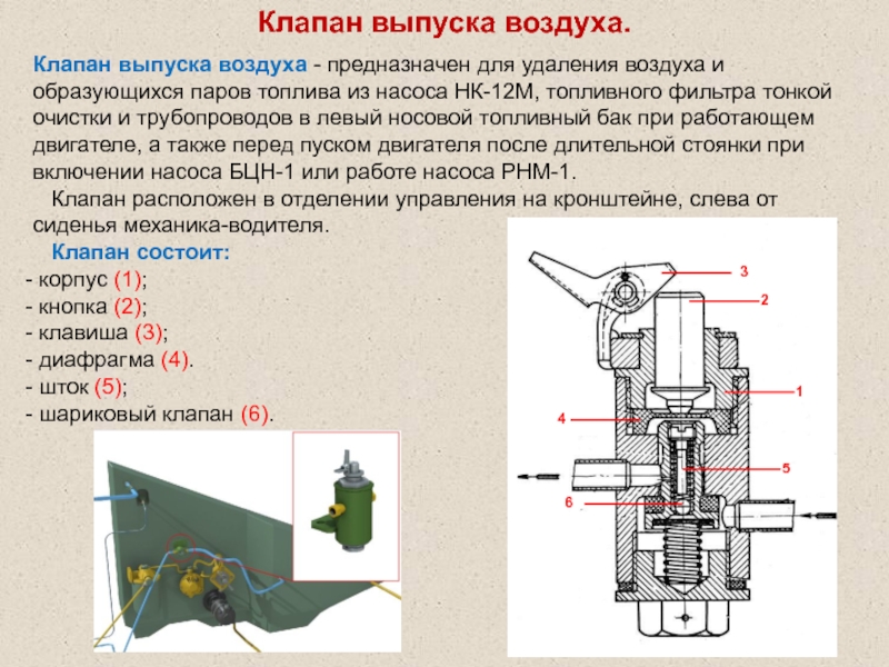 Клапан воздушный схема