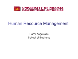 School of Business. Human Resource Management