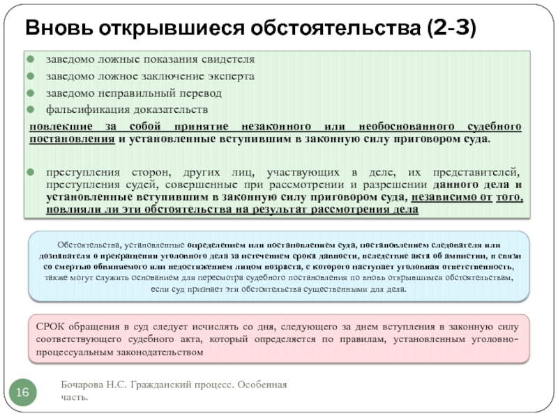 В связи с вновь открывшимися обстоятельствами по гражданскому делу образец