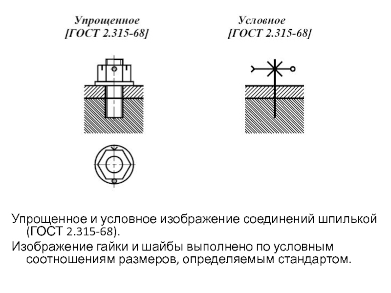 Упрощенное изображение шпильки