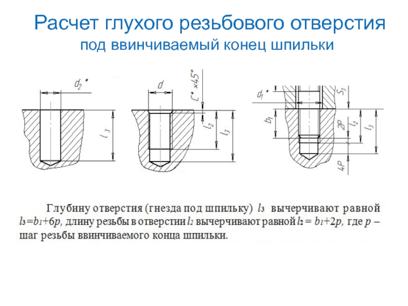 Отверстие от сверла на чертеже