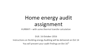 Assignment thermal conductivity calculation