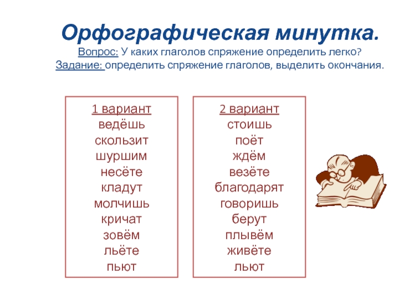 Орфографическая минутка 7 класс