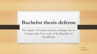 Bachelor Thesis Defense