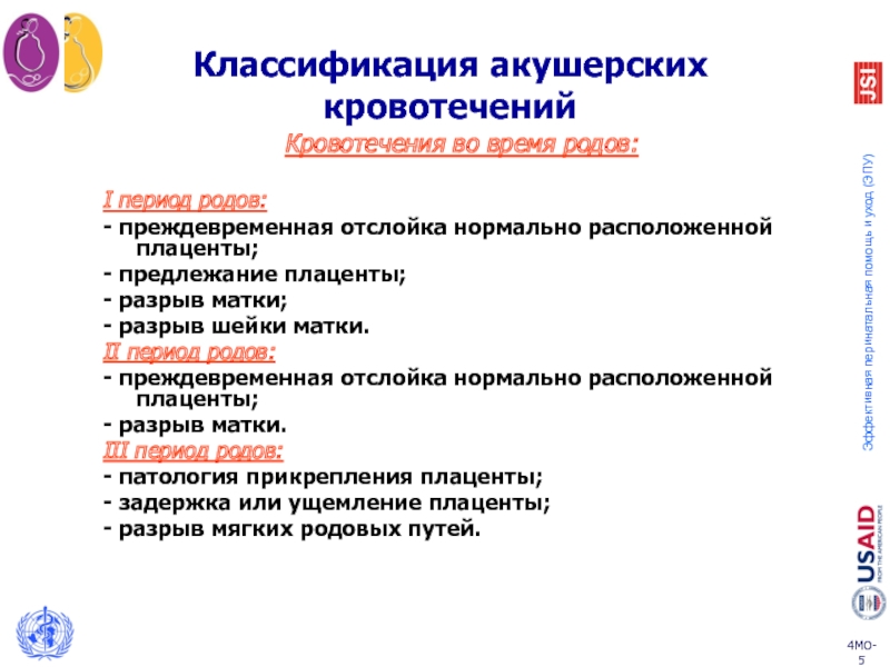 Кровотечение в акушерстве презентация