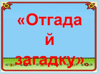 отгадай загадку