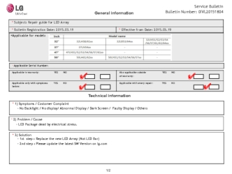 General information. Service bulletint LG