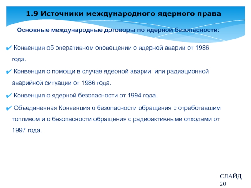 Международное атомное право презентация