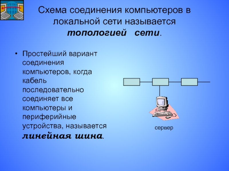 Как называется схема соединения компьютеров в сети