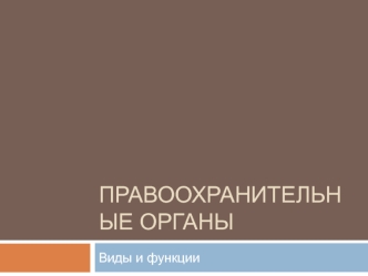 правоохранительные органы