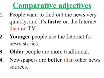 Comparative adjectives