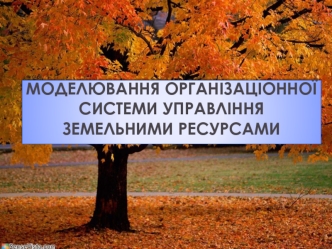 Моделювання організаціонної системи управління земельними ресурсами