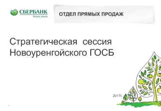 Отдел прямых продаж. Стратегическая сессия Новоуренгойского ГОСБ 2017г