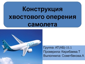 Конструкция хвостового оперения самолета