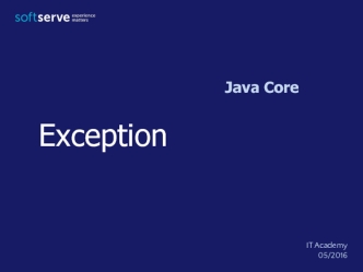 Exception. Java Core