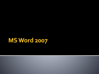 MS Word 2007