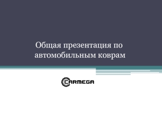 Общая презентация по авто мобильным коврам