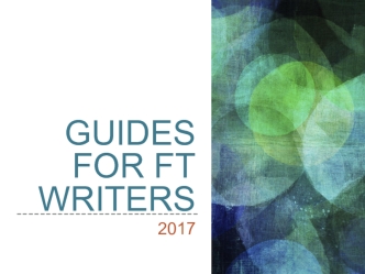 Guides for fT writers