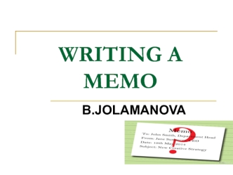 Writing a memo