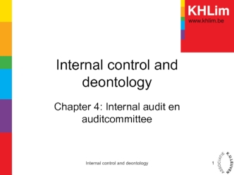 Internal control and deontology - Chapter 4 Internal audit and auditcommittee