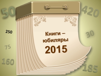 Книги–юбиляры 2015г