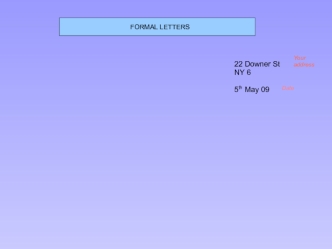 Formal letters