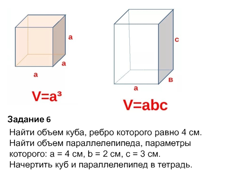 Задачи на нахождение объема изображения