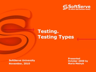 Testing. Testing types