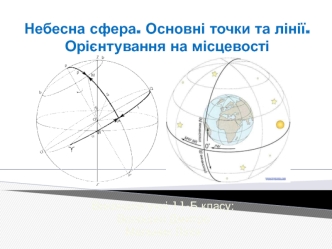 Небесна сфера. Основні точки та лінії. Орієнтування на місцевості