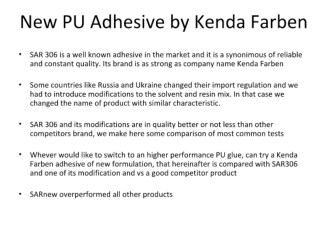 New PU Adhesive by Kenda Farben