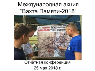 Международная акция “Вахта Памяти-2018”