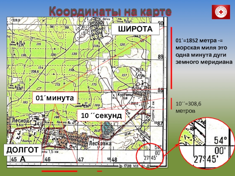 Точная карта по координатам