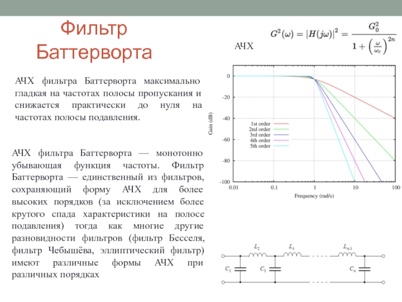 Фильтрация. Классификация фильтров. Аналоговые фильтры