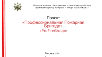 Проект Профессиональная Пожарная Бригада ProFireGroup