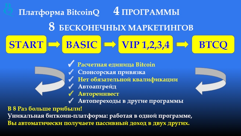 Платформа BitcoinQ    4 ПРОГРАММЫ