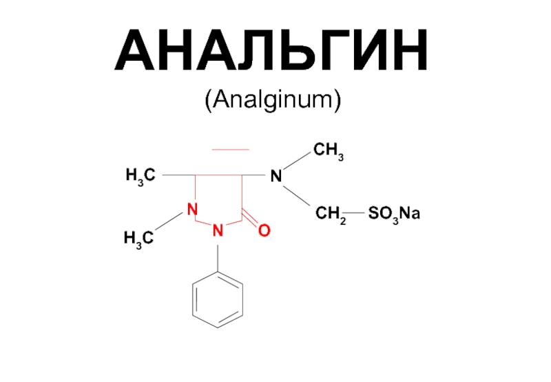 Анальгин презентация по химии