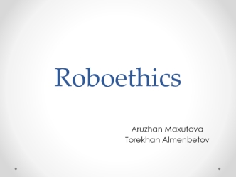 Roboethics. The Formula of Universal Law