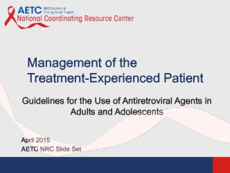 Management of the Treatment-Experienced Patient