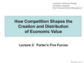 How Competition Shapes the Creation and Distribution of Economic Value