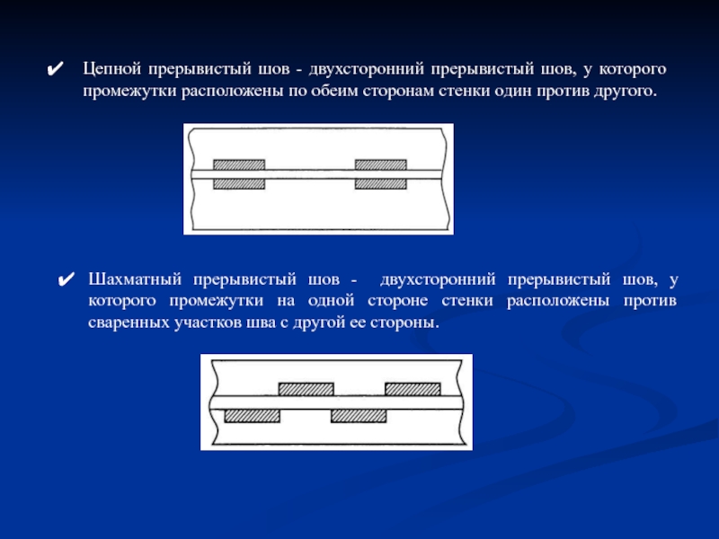 Двусторонний или двухсторонний. Цепной прерывистый шов. Шов прерывистый с шахматным расположением. Прерывистый монтажный шов. Шахматный прерывистый шов двухсторонний прерывистый шов.