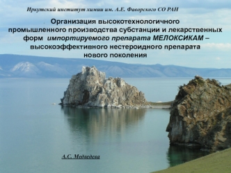 Организация промышленного производства препарата мелоксикам