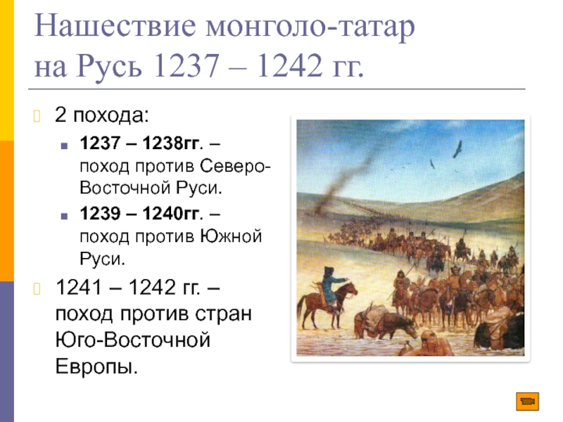 Монгольское нашествие на русь в 13 веке презентация