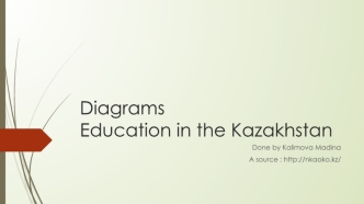 Diagrams education in the Kazakhstan