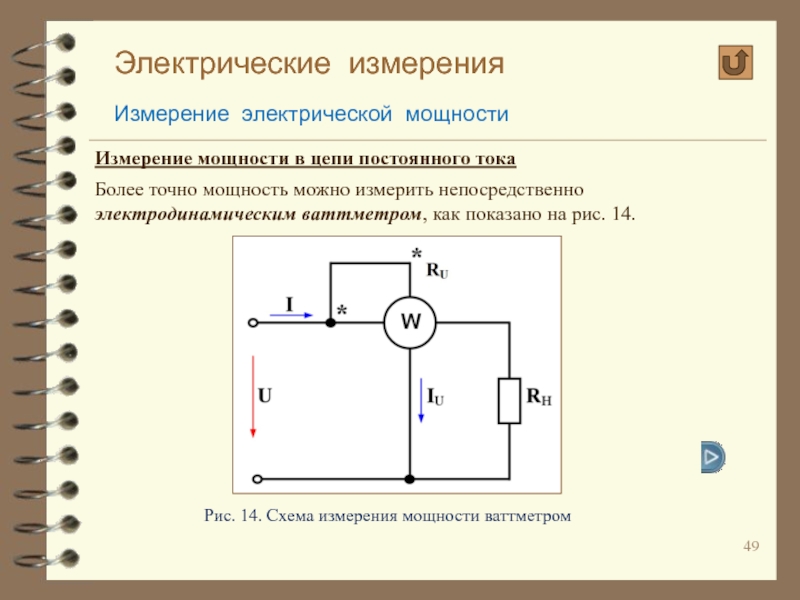 Ваттметр в схеме