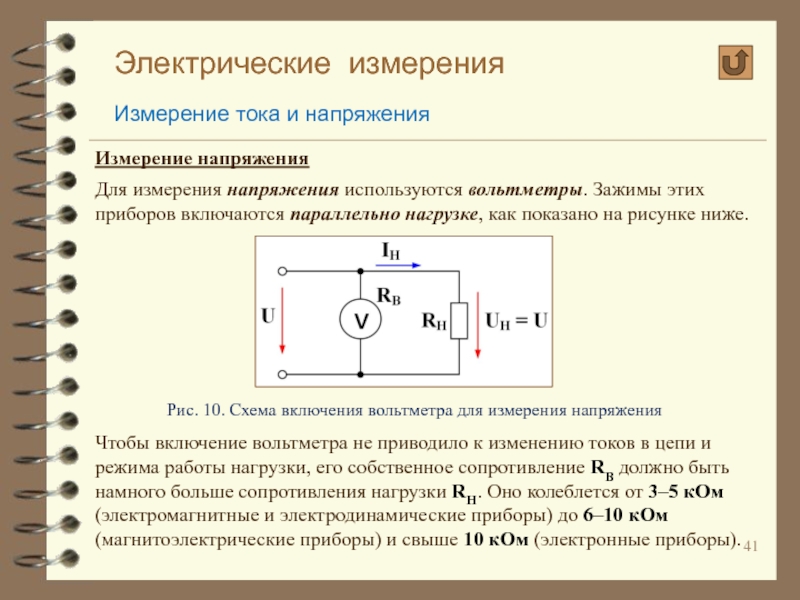 Схема измерения напряжения на участке цепи описать процесс измерения