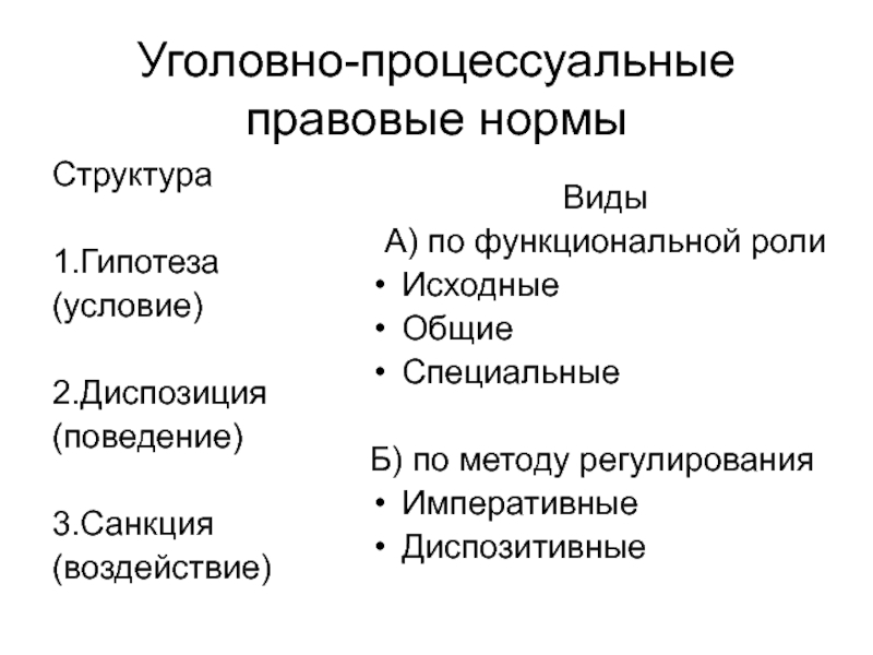 Проблемы уголовного процесса. Виды уголовно-процессуальных норм. Уголовно-процессуального виды структура. Типы уголовного процесса. Структура и виды уголовно-процессуальных норм..