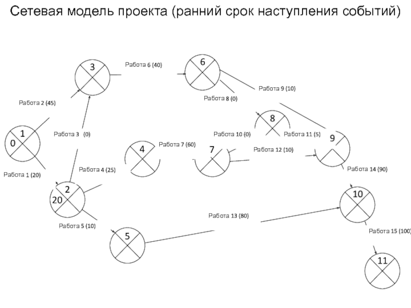 Сетевую модель проекта